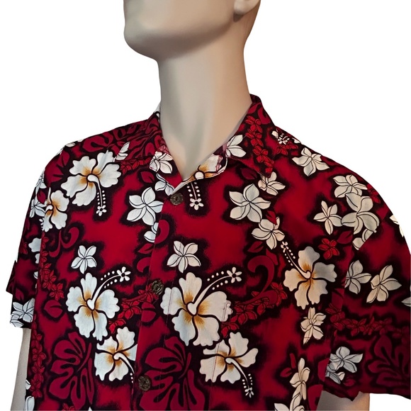 Hilo Hattie Vtg Hawaiian Tiki Shirt Full Button Front handsome colour mix NWOT - Picture 7 of 16